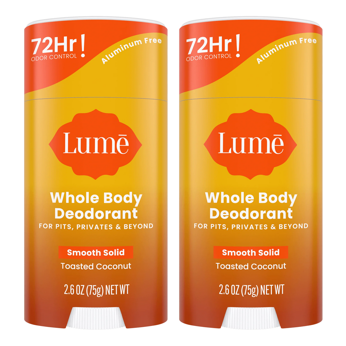 Toasted Coconut | Solid Stick Deodorant 2-Pack